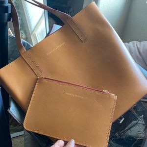 Dooney and Burke leather tote with matching wallet